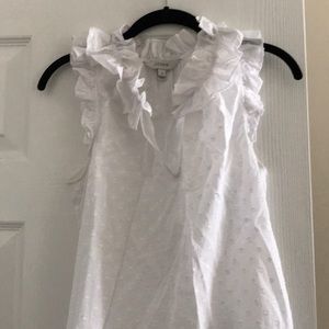 J Crew ruffle neck shirt